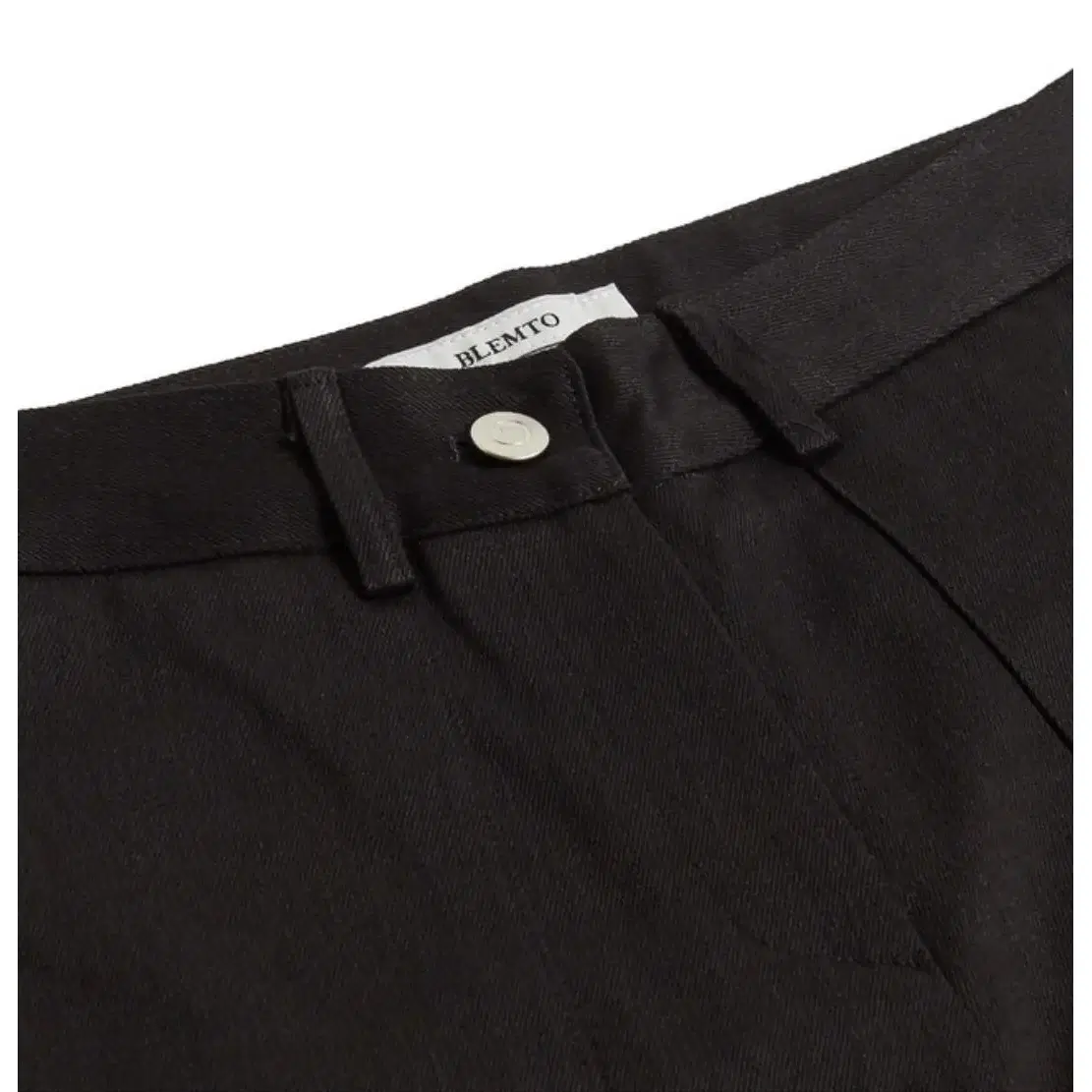 블렘토 DRY TEXTURE POCKETS BLACK WIDE PANTS