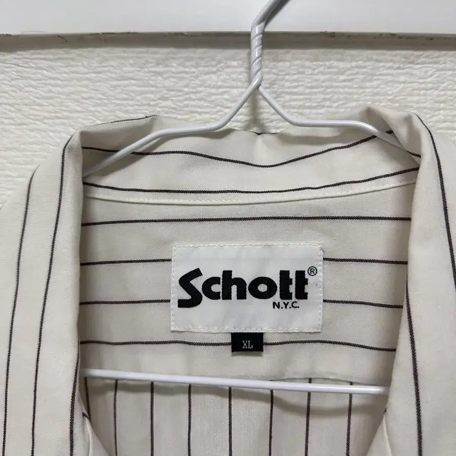 쇼트 schott 스트라이프 반팔셔츠