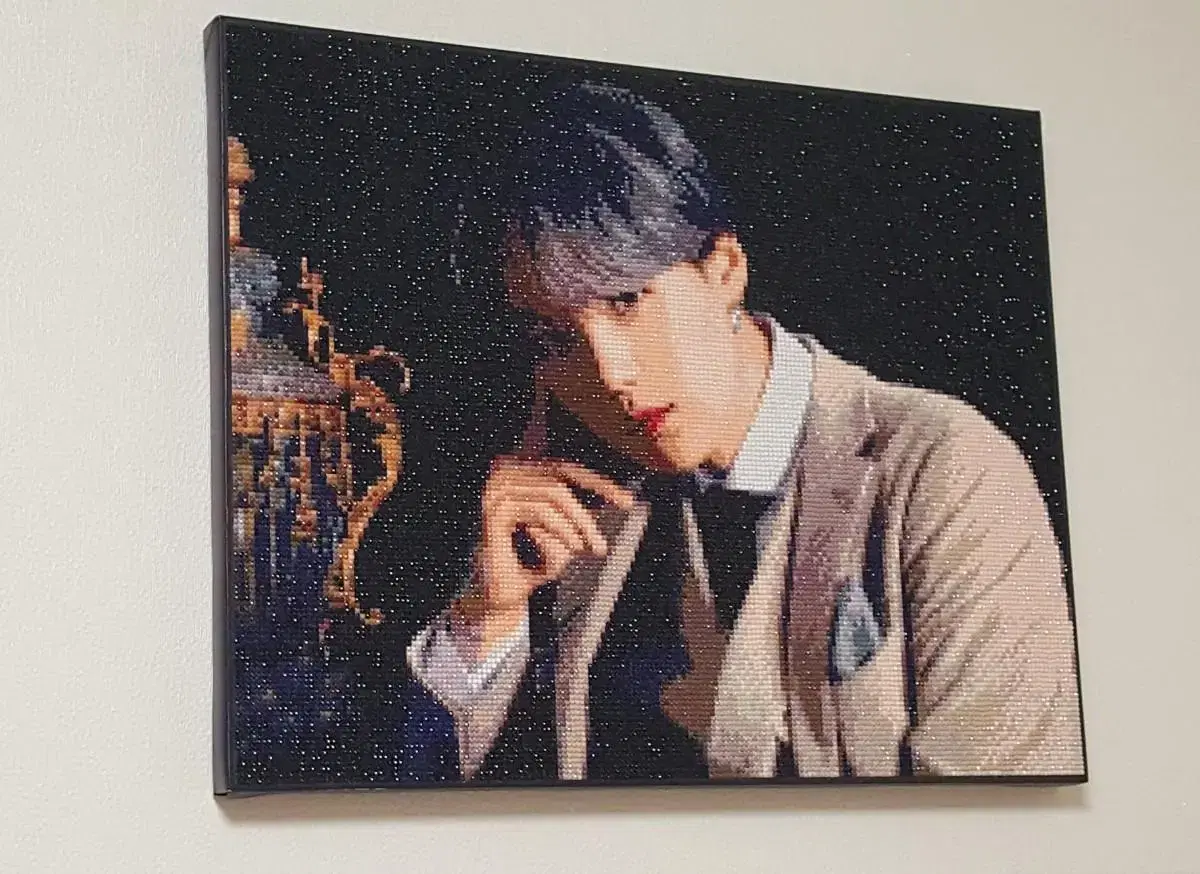 bangtan yoon suga jewelry cross stitch bts suga cubic painting