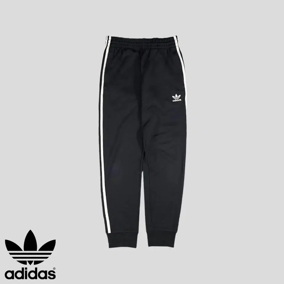 Adidas Black White Banded Jogger Jersey Sweatpants 24-28