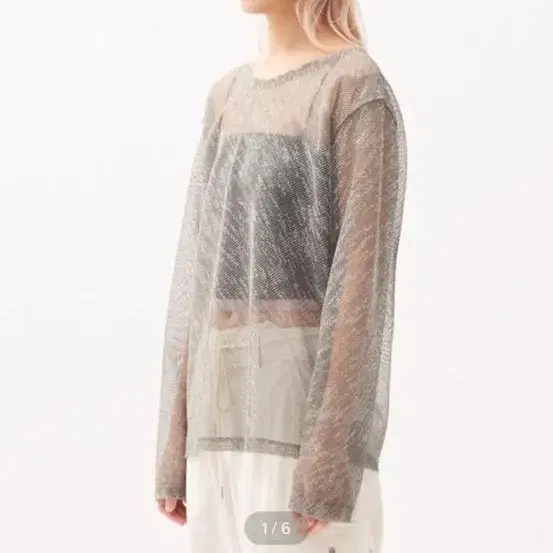 브루앙 MESH NEP YARN L/S SID TOP