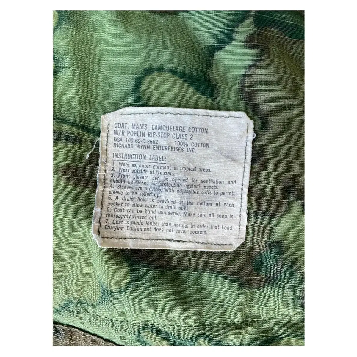 60's US Army ERDL 정글퍼티그 자켓