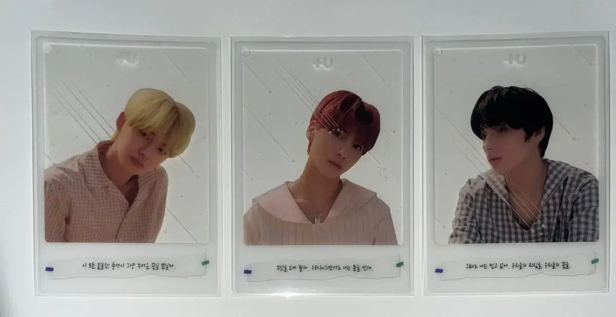 txt yeonjun taehyun henning sebulbam transparent mini tu teeu photocard