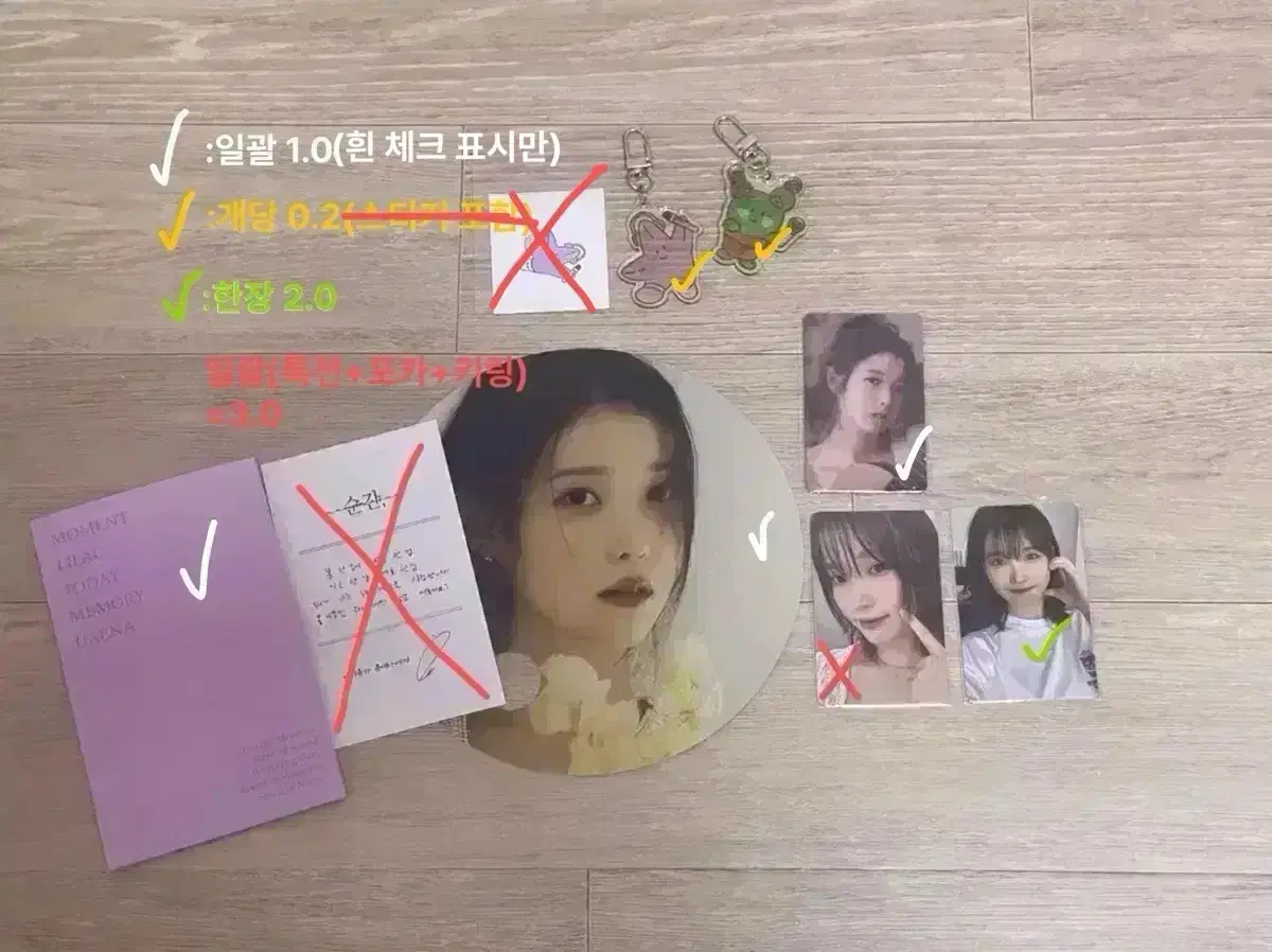 IU exhibition moment pre-order benefit, lyric book photocard