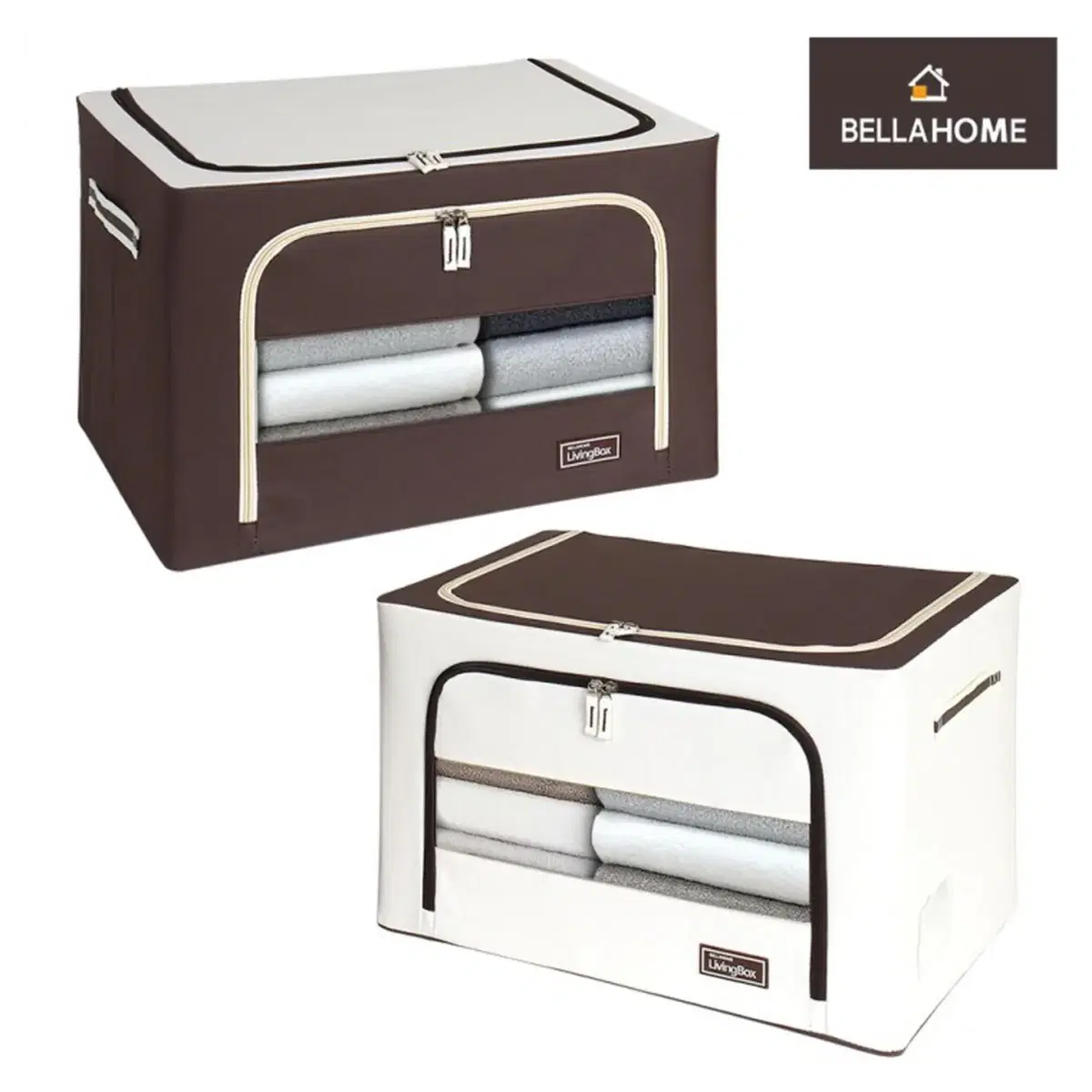 BELLA HOME 프리미엄 대용량 리빙박스 66L x 4개 수납박스