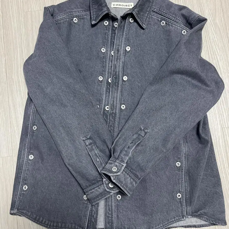 S) 와이프로젝트 panel denim shirts