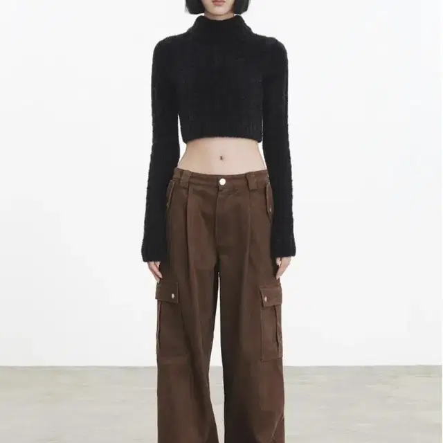 큐리티 카고팬츠(C CARGO WIDE PANTS_BROWN)