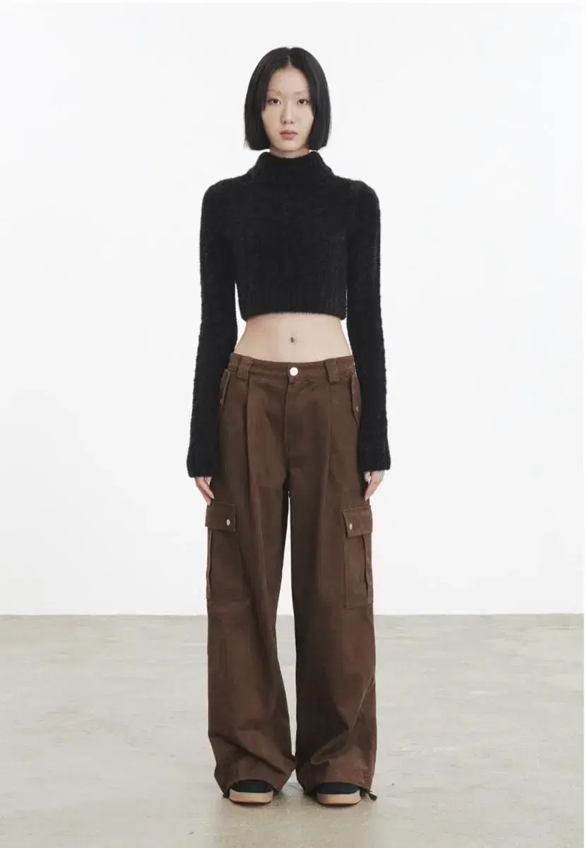 큐리티 카고팬츠(C CARGO WIDE PANTS_BROWN)