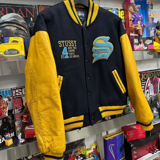 90s stussy big 4 varsity jk 올드 스투시 바시티