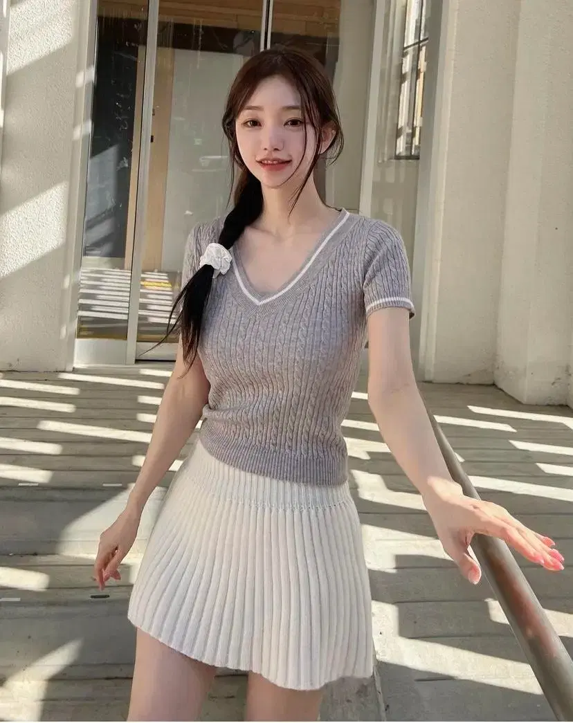 카인다미 반팔 니트(무료배송)