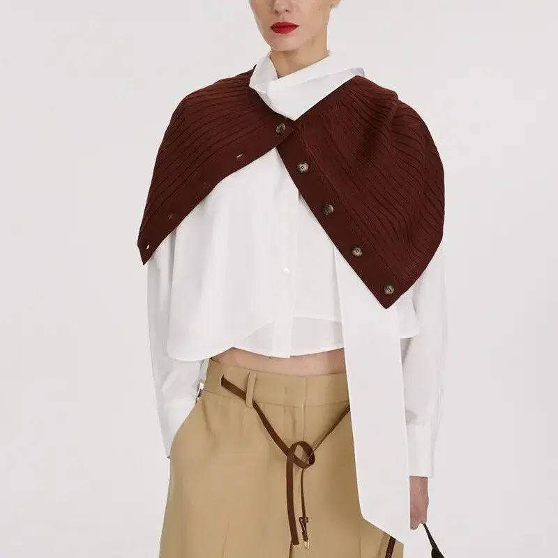 렉토 FEVRE COTTON BOW SHIRT 크롭셔츠