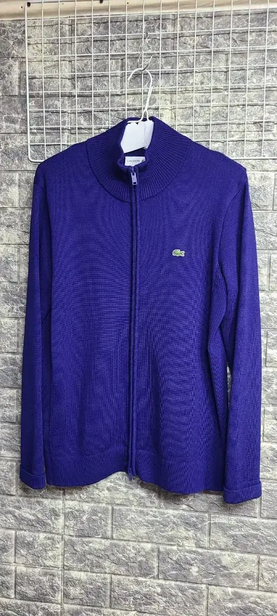 Lacoste 100% Wool Zip-up Cardigan