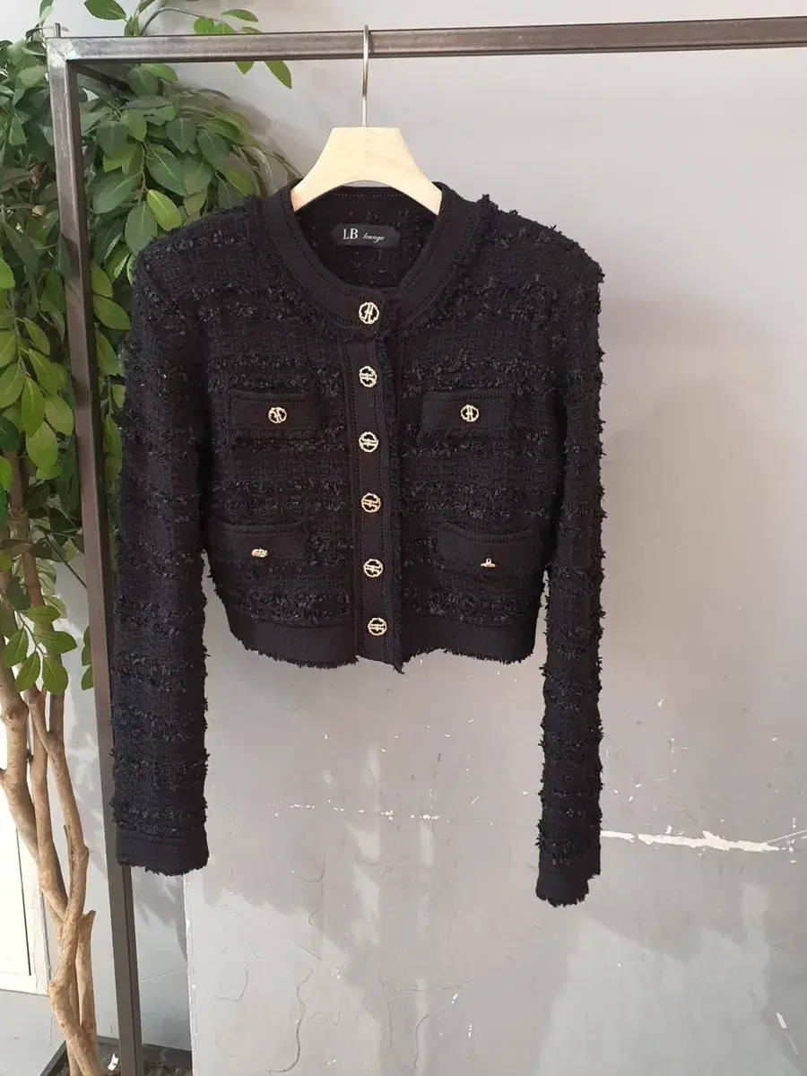 [Free shipping] High-end clothing (new products) Tweed knit cardigan jacket