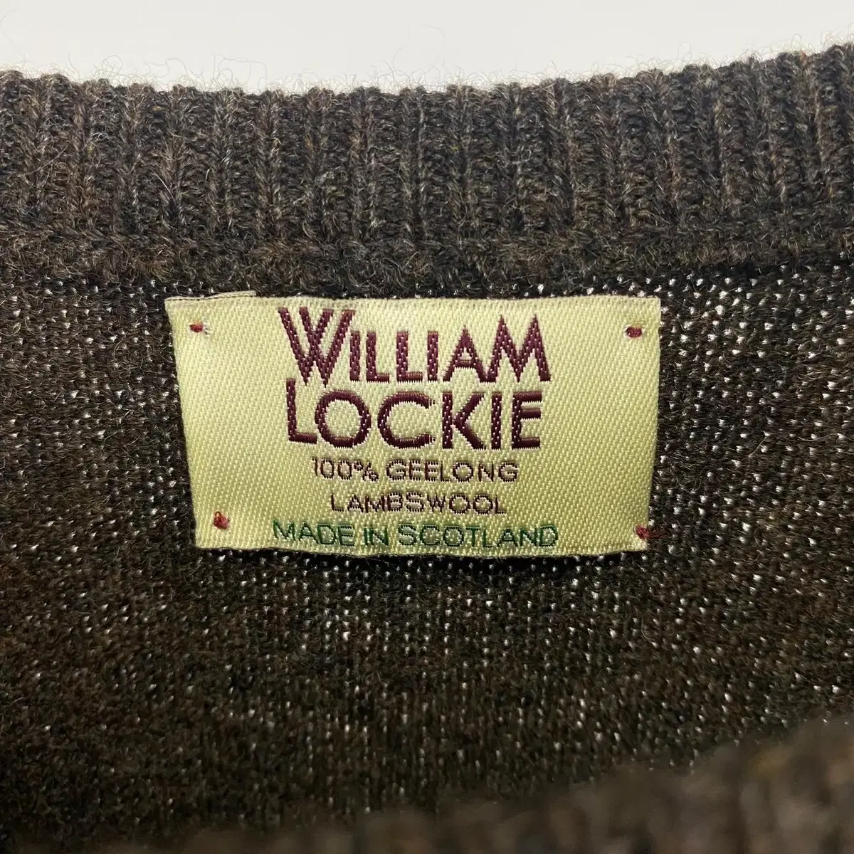 빈티지 WILLIAM LOCKIE SCOTLAND 램스울 니트