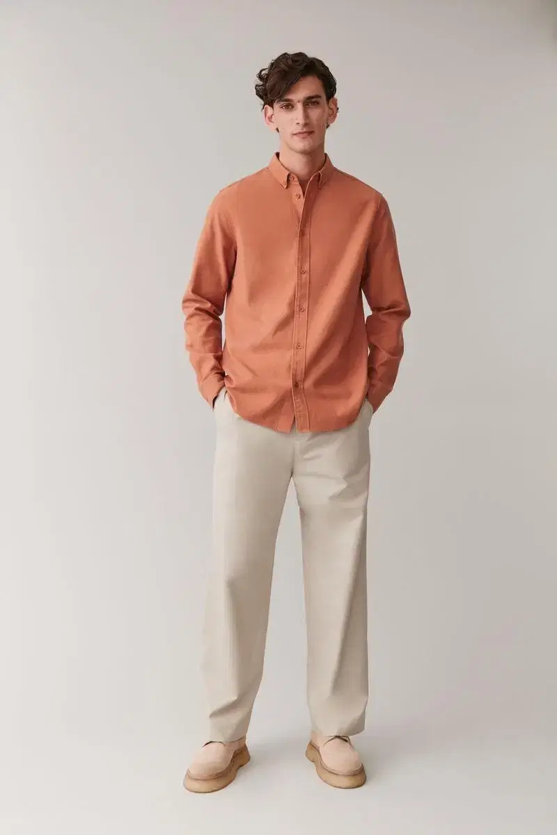 Course / Button Down kara Shirt / Terracotta / Size L