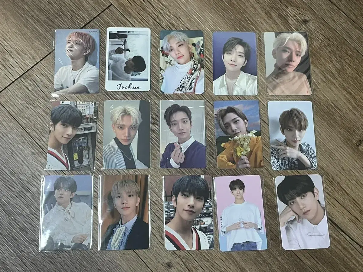 Seventeen yoon jeonghan jeon wonwoo kim mingyu s.coups joshua Photocard