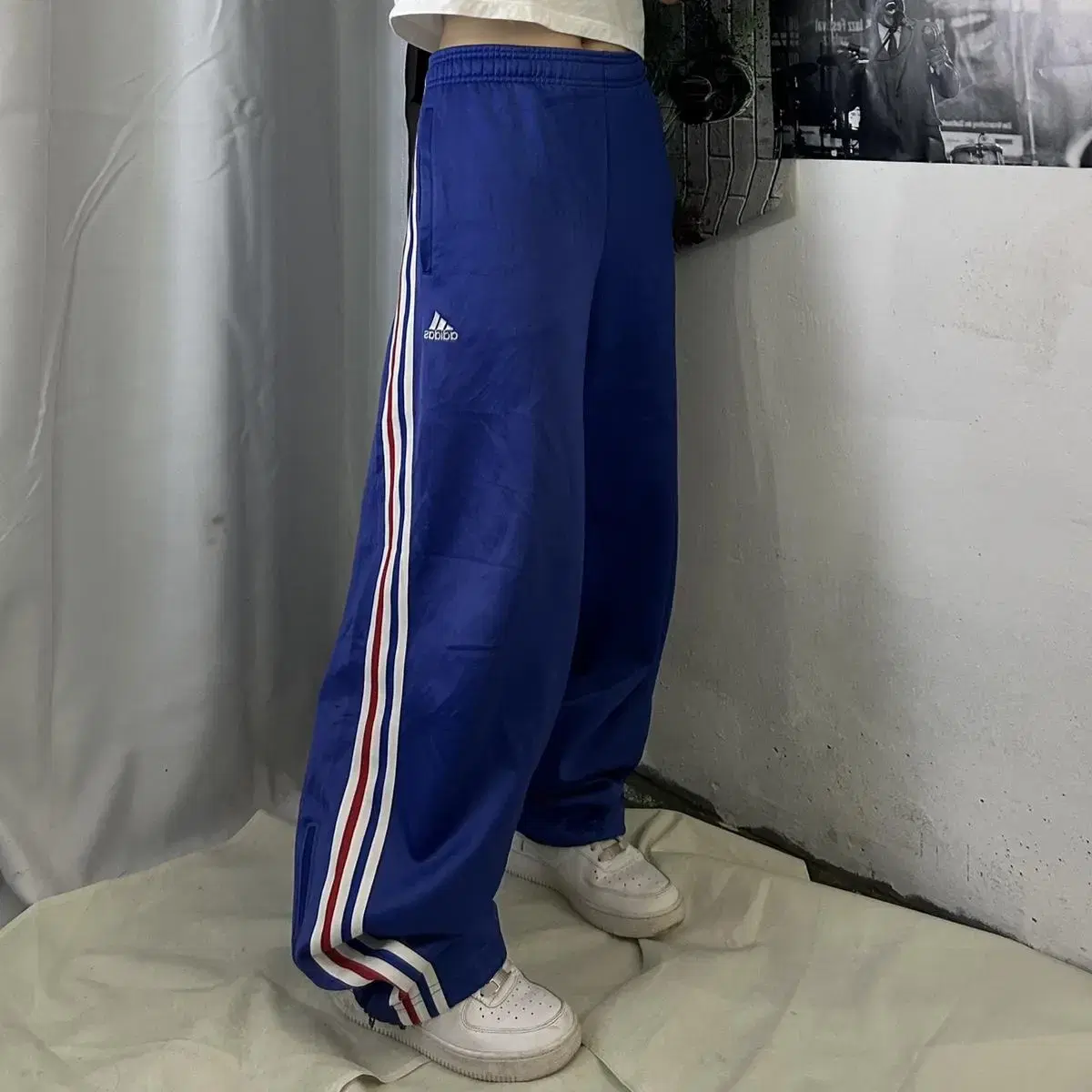 Blue Adidas Tricot Track Pants XL