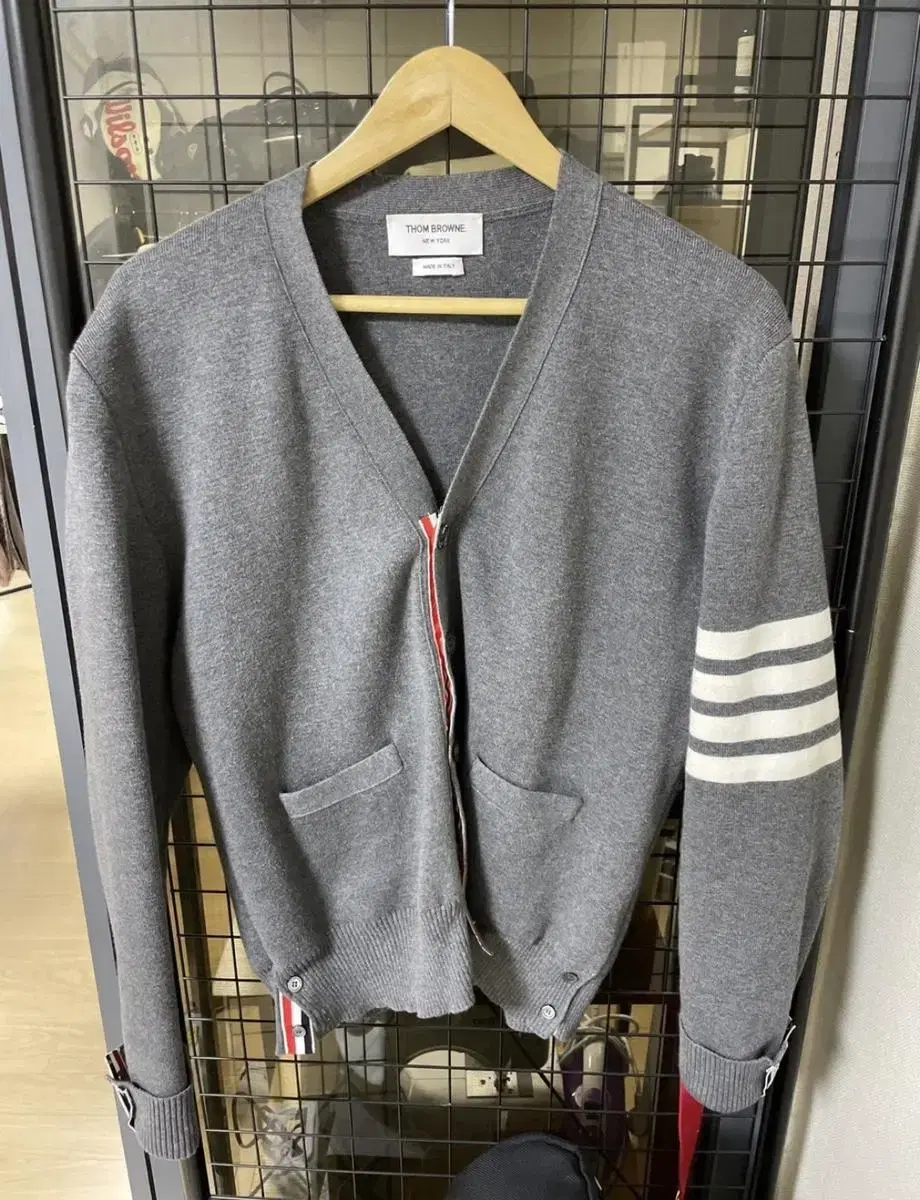 Thom Browne Milano Stitch Cardigan Gray