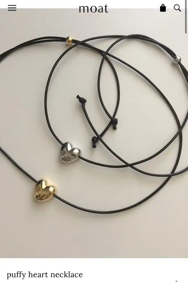 모앳 puffy heart necklace