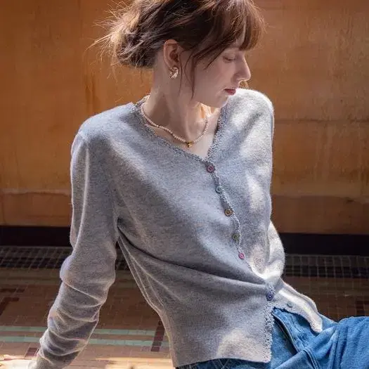 르니나 울 가디건 SALENA wool v neck cardigan