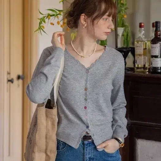 르니나 울 가디건 SALENA wool v neck cardigan