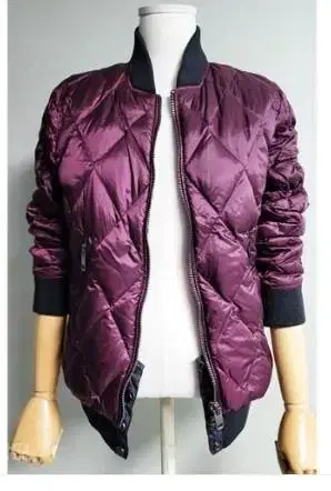 Diesel Airlines Jumper Look Women's Burgundy Slim Down Padded Jacket POL983