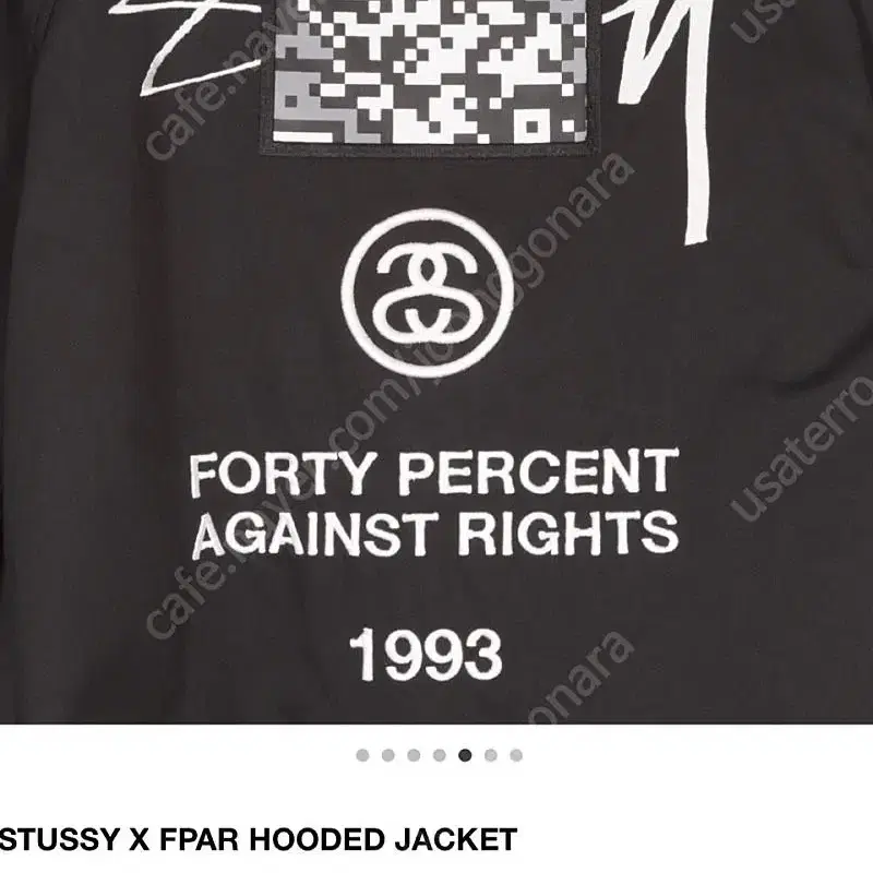 STUSSY X FPAR HOODED JACKET 야상