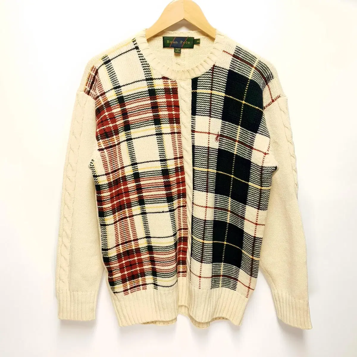 Beanpole Check Wool Knit 90_G578