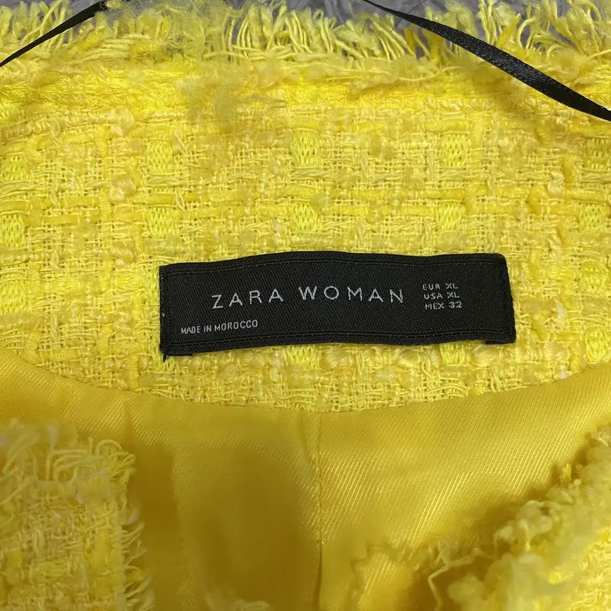 ZARA 자라 진주 장식 트위드 자켓