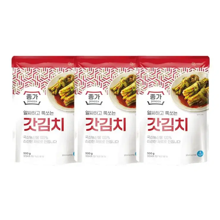 종가집 돌산 갓김치 500g x 3개