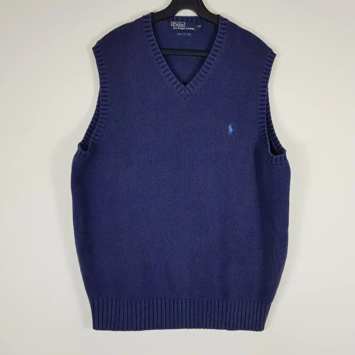 100 Polo Ralph Lauren Navy Knit Vest