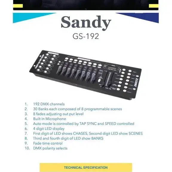 Sandy GS-192 DMX512 컨트롤러