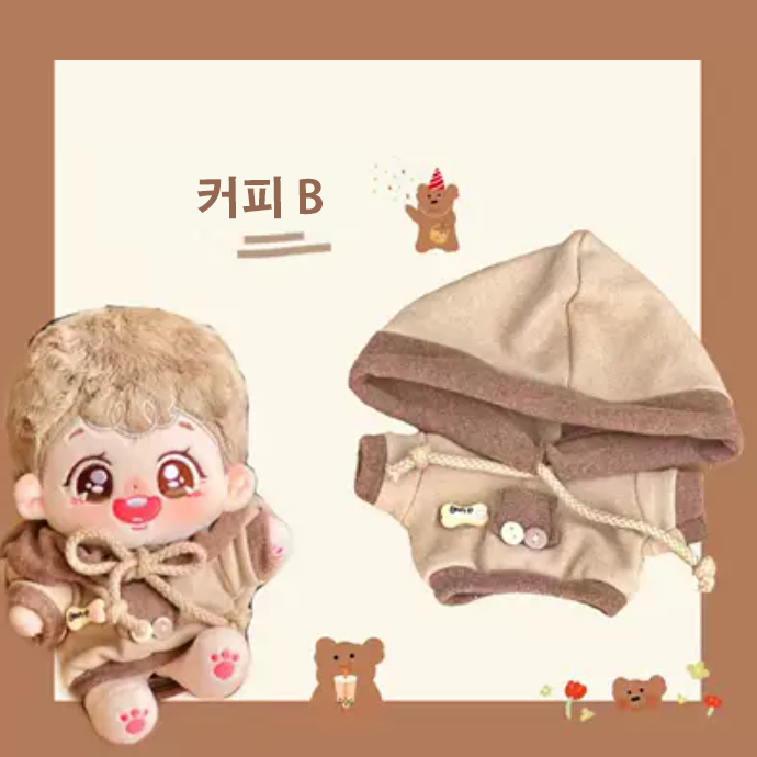 (현물) 10cm 인형옷 후드 맨투맨