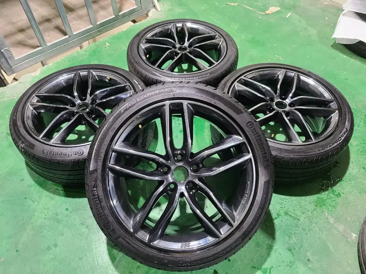 BBS SX 정품 블랙 크롬 휠 타이어 팝니다 245 40 19