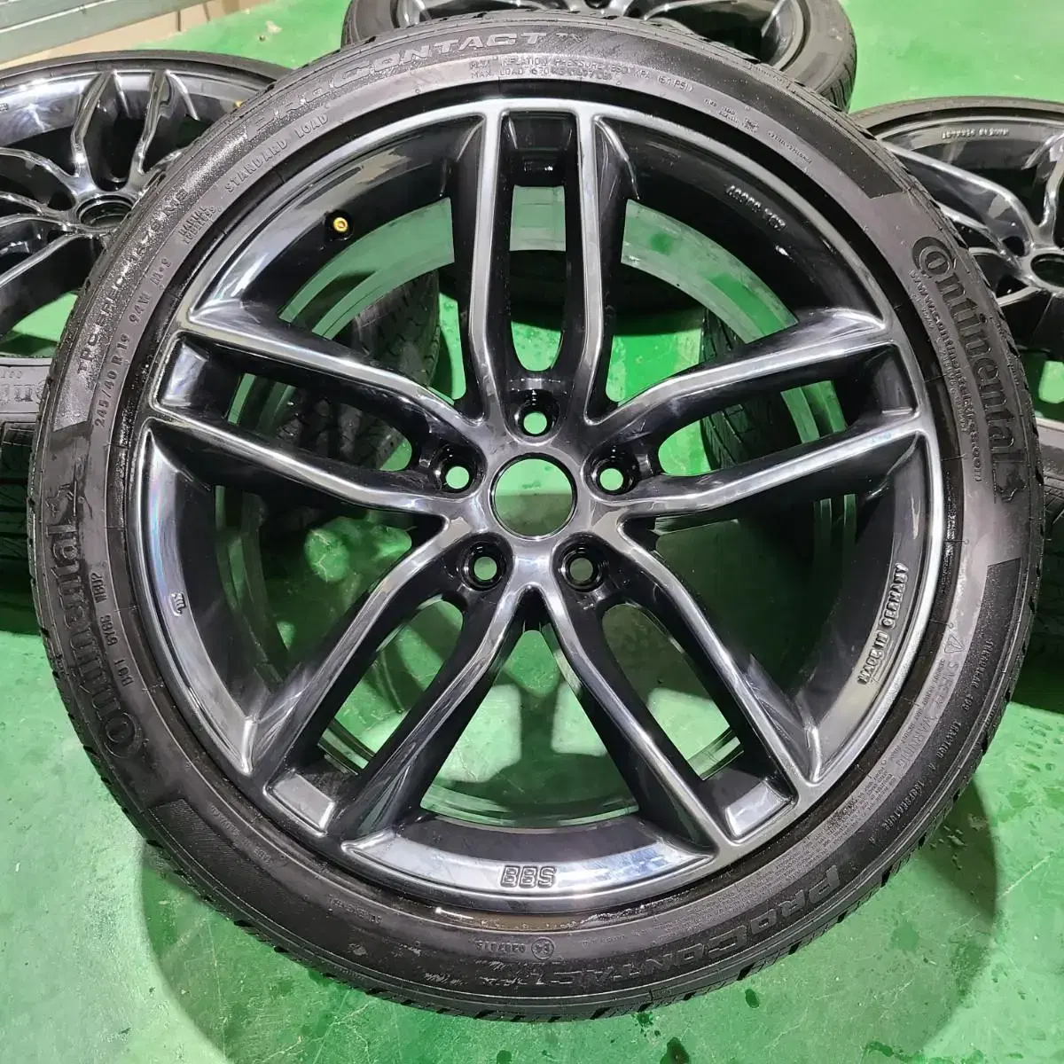 BBS SX 정품 블랙 크롬 휠 타이어 팝니다 245 40 19