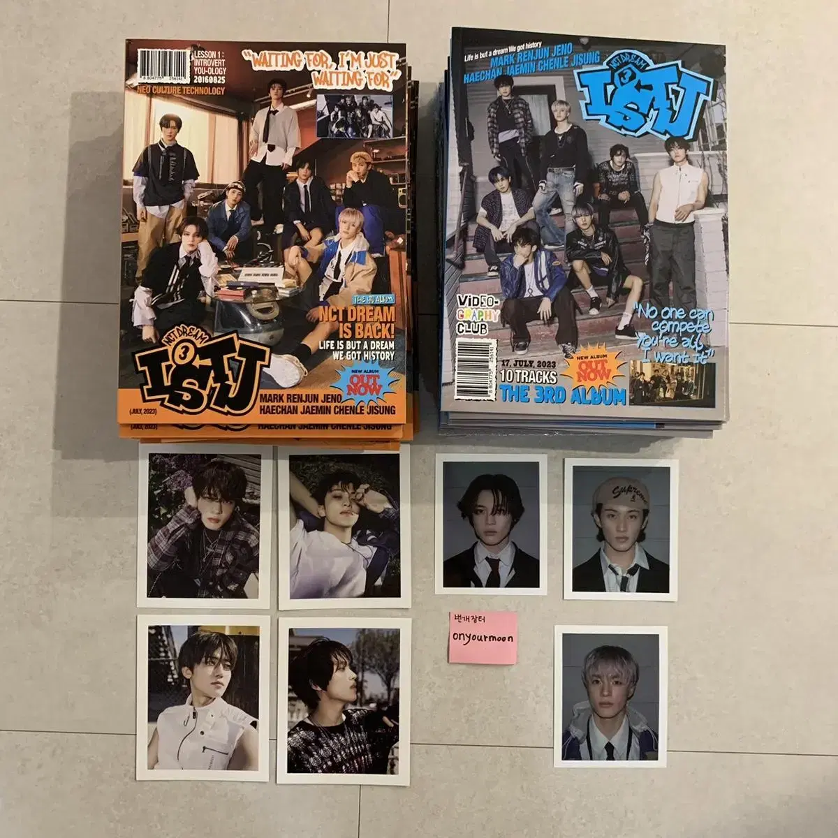 NCT nct Dream ISTJ unsealed album polaroid mark jeno haechan Jaemin