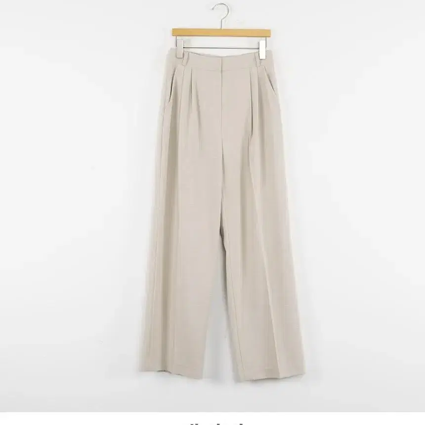 beige pintuck slacks