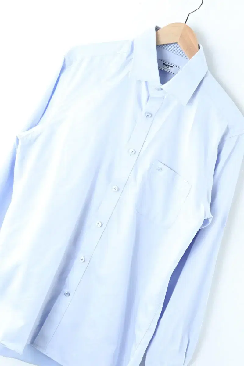 (L) Renoma Shirt Southern Cotton Pocket Plain EOVintage