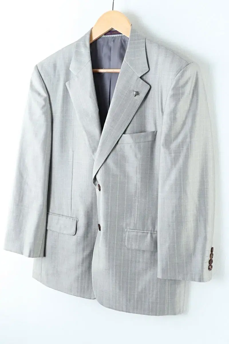 (M) Vintage Suit Jacket Blazer Washable Gray Iovintage