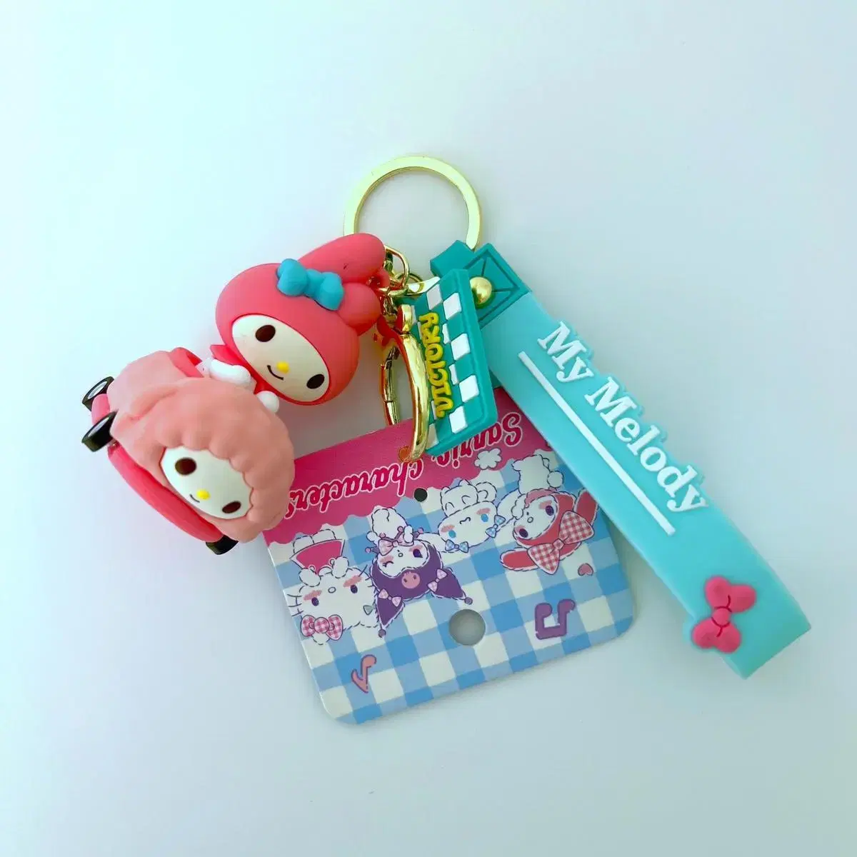 (NEW) Sanrio Mymelody keyring Keychain Figurine Gacha sticker Kitty