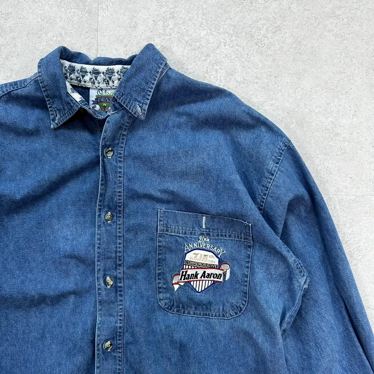 90s USA vintage denim shirt L