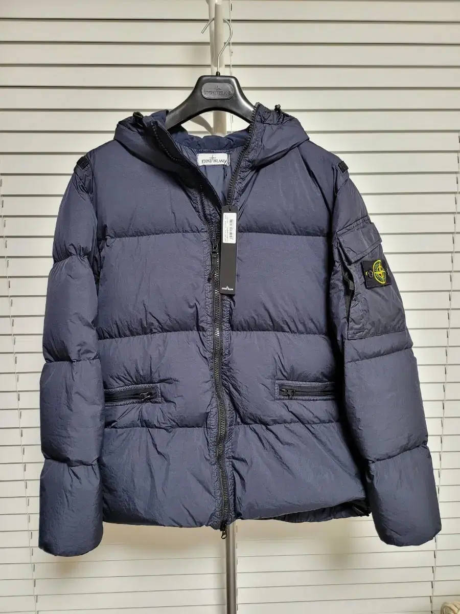 Stone Island Crinkle Wrap Nylon Down Hooded Jacket