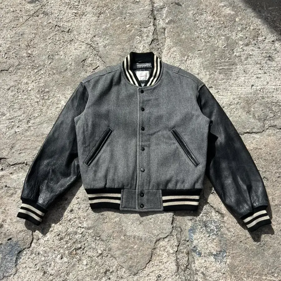 90s Ixi:z Letterman Wool Leather 바시티자켓