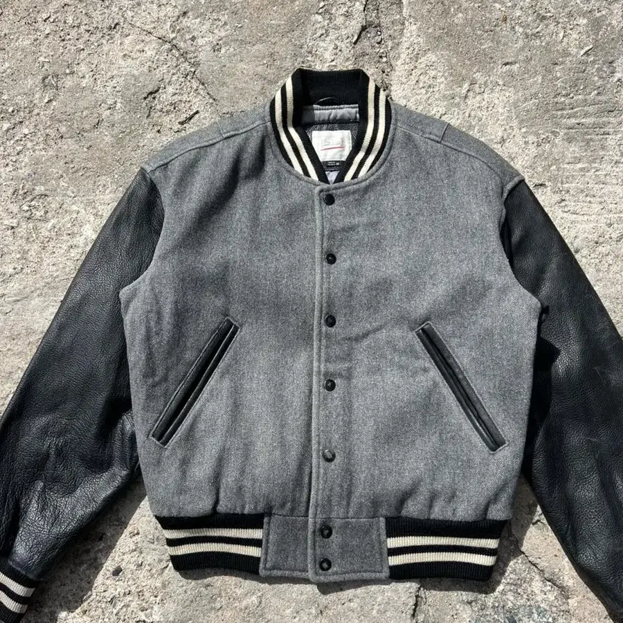 90s Ixi:z Letterman Wool Leather 바시티자켓