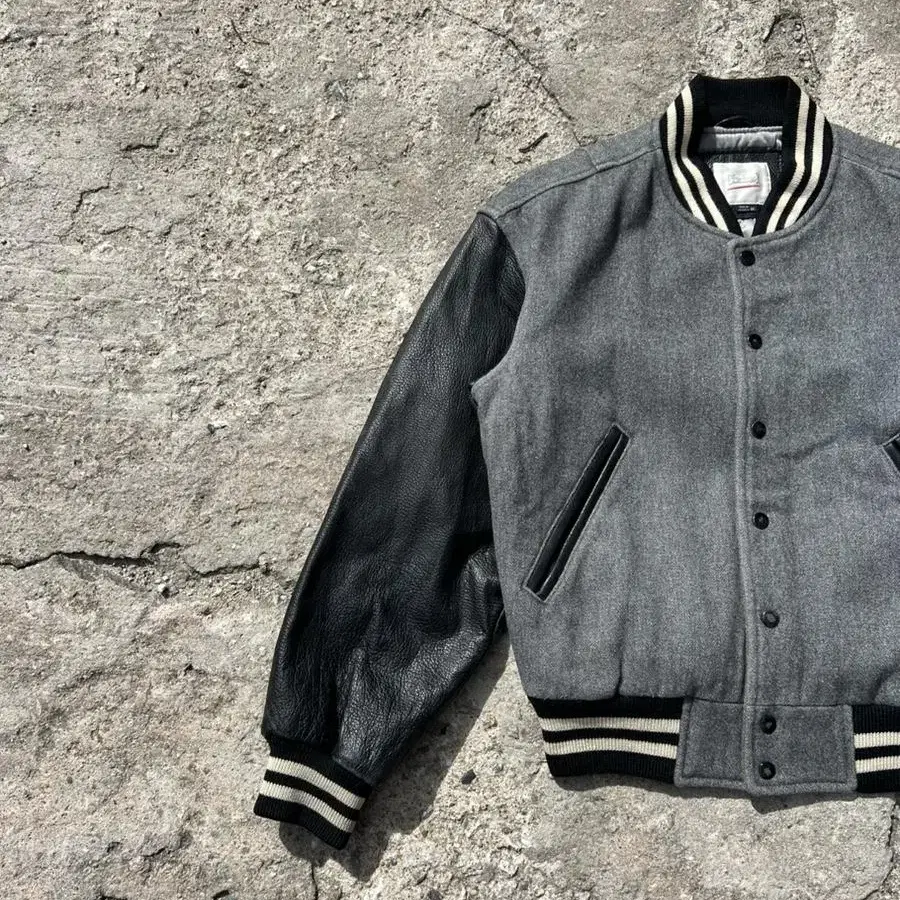 90s Ixi:z Letterman Wool Leather 바시티자켓