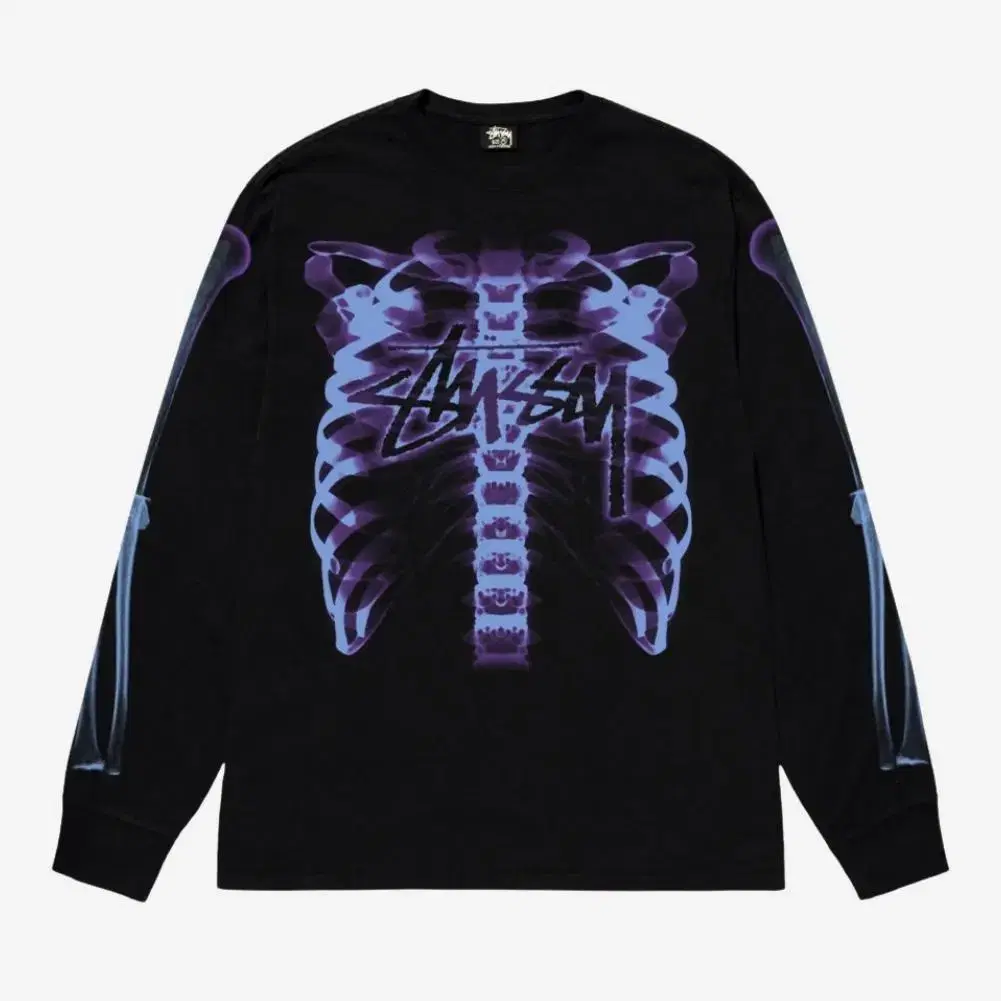 [XL] Stussy Rip Cage Long Sleeve T-Shirt Black