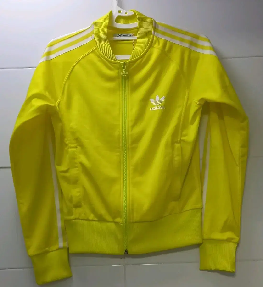 New Adidas Lemon White Yellow Europa Track Top Jersey Zip Up XS85