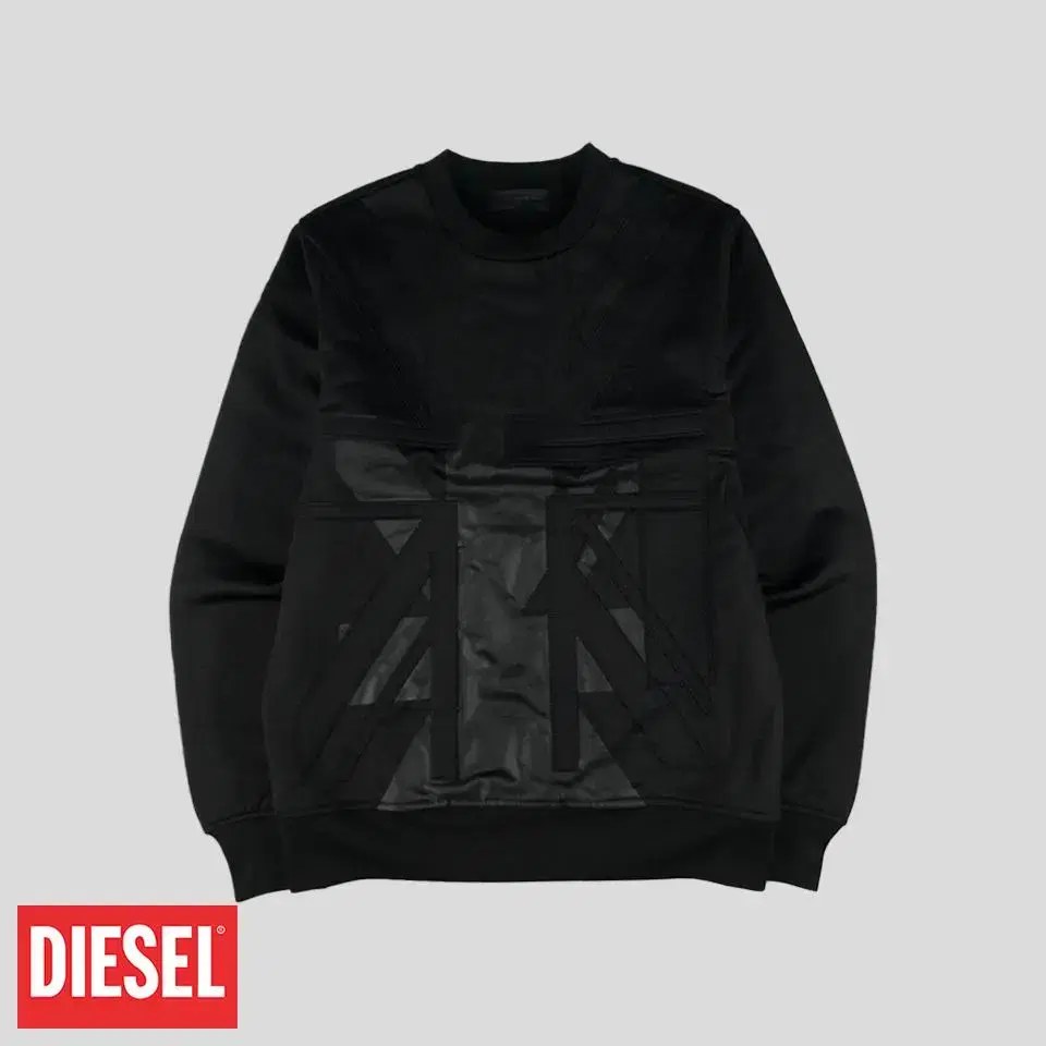 DIESEL BLACK GOLD Diesel Black Tonal Big Patch Logo Poly Cotton Horns