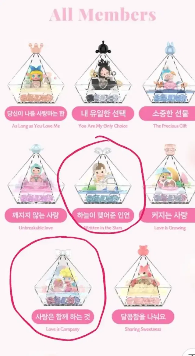 (무배) 팝마트 위시 핑거팁스 피규어