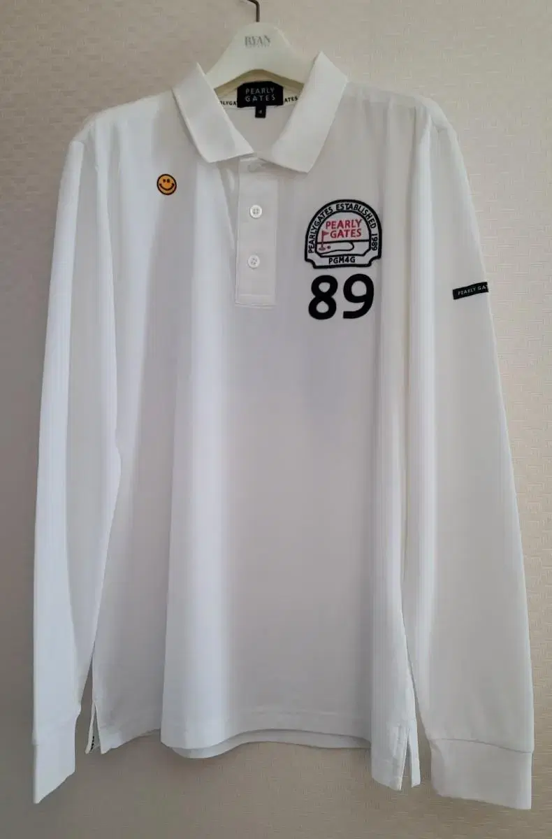 Parigates Men's Golf White Long-Sleeved T-Shirt. Size 4 (95).